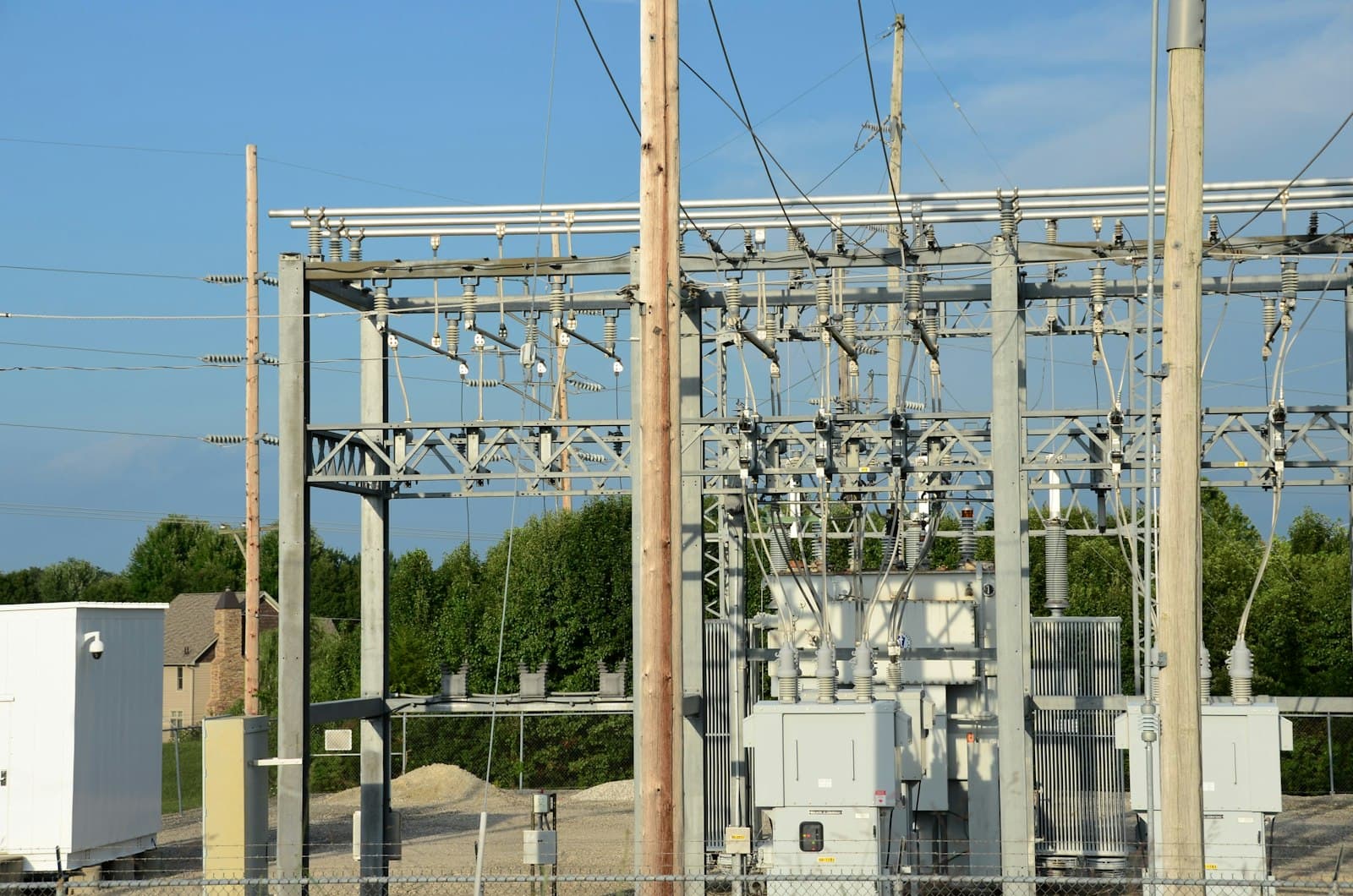 Electrical substation and power lines